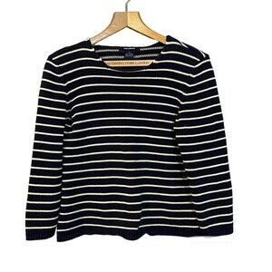 Vintage The Limited navy with yellow stripes sweater. Long sleeved. Women’s M